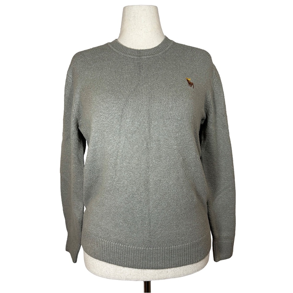 Abercrombie & Fitch Crewneck Sweater | Embroidered Moose Logo